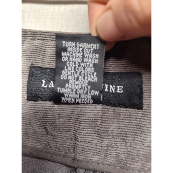 Larry Levine Skirt Size 10 Flared Corduroy Grey Zip Up Lined Velvet - Picture 11 of 14